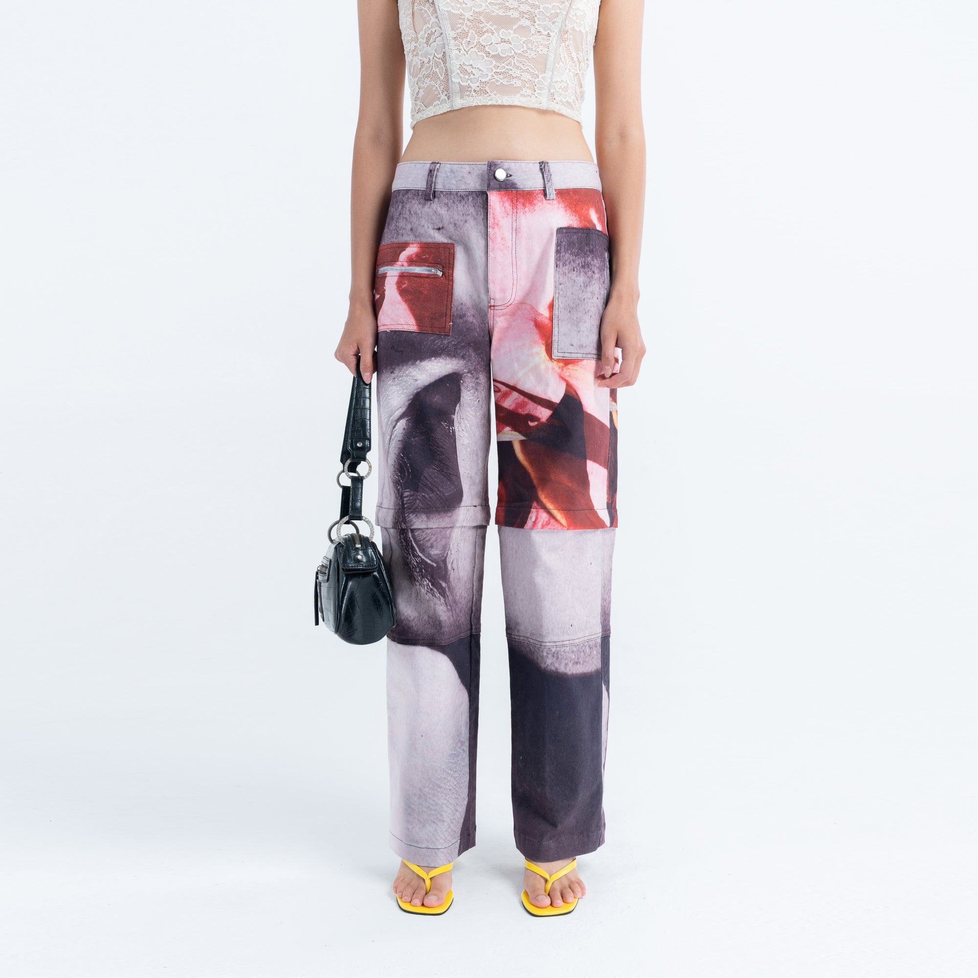 Duo Zip Pant in Mix Print