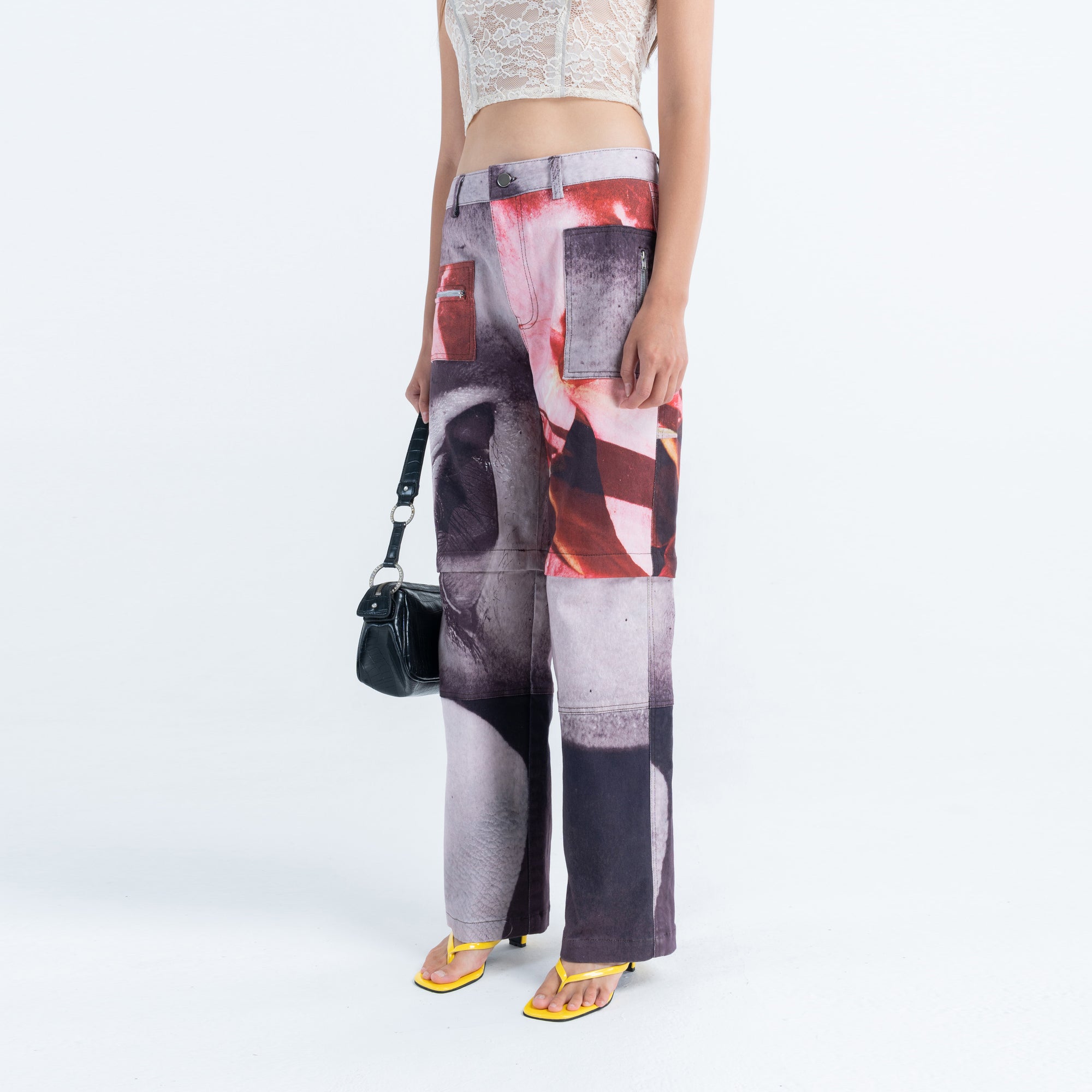 Duo Zip Pant in Mix Print