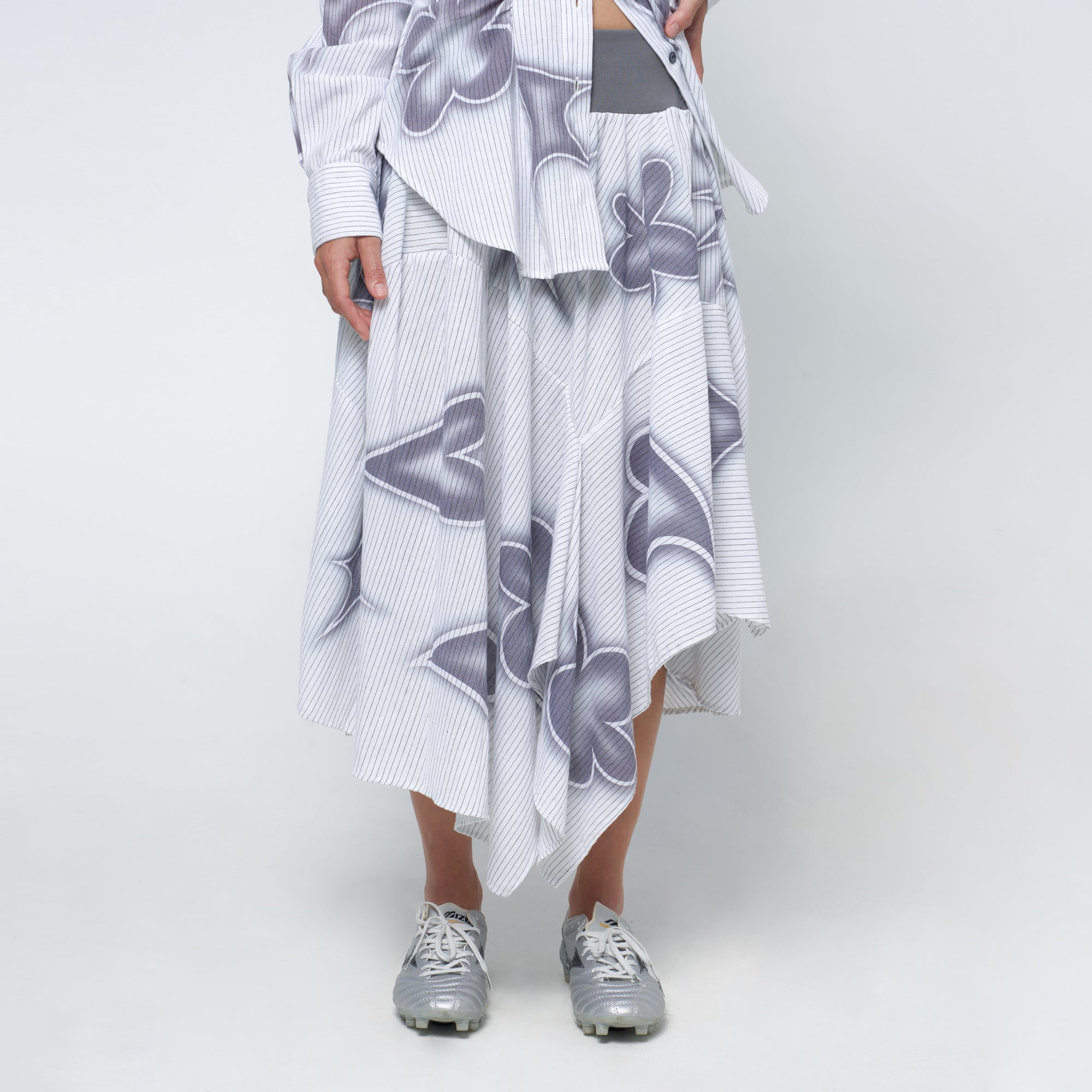 Drape Panel Skirt in Stencil