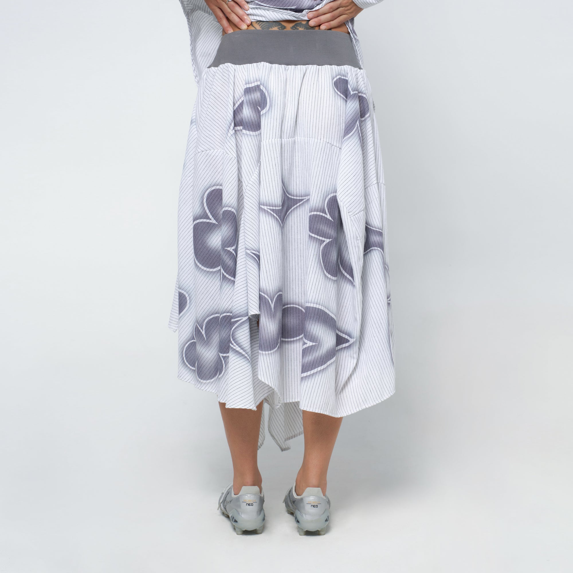 Drape Panel Skirt in Stencil