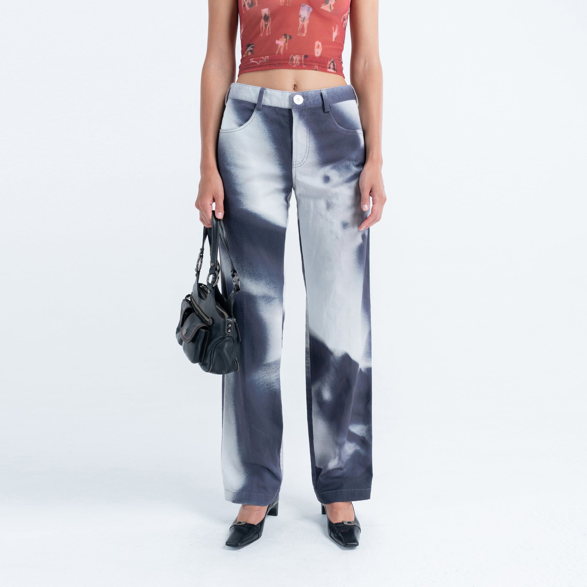 Twill Slouch Trousers in Entangled