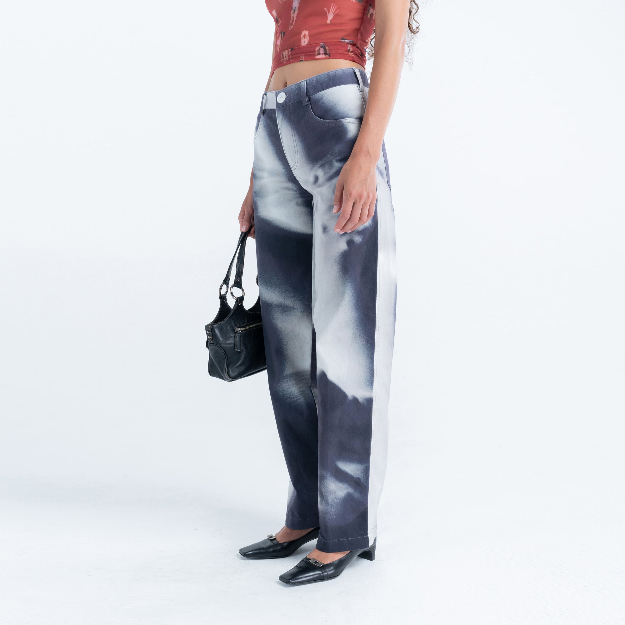 Twill Slouch Trousers in Entangled