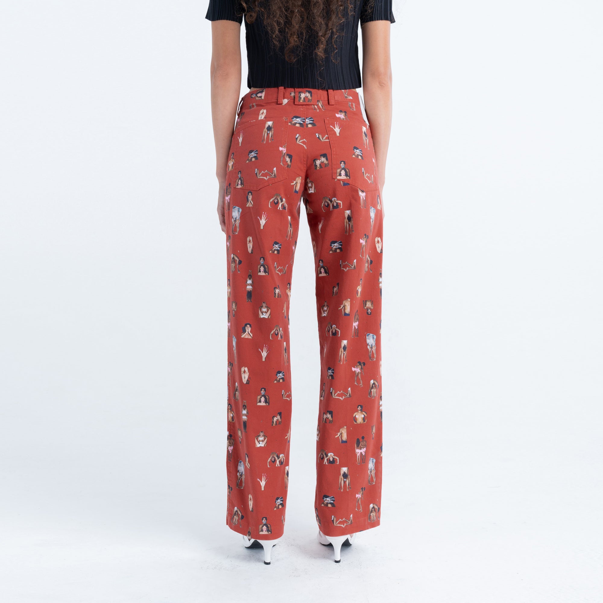 Twill Slouch Trousers in Together Forever