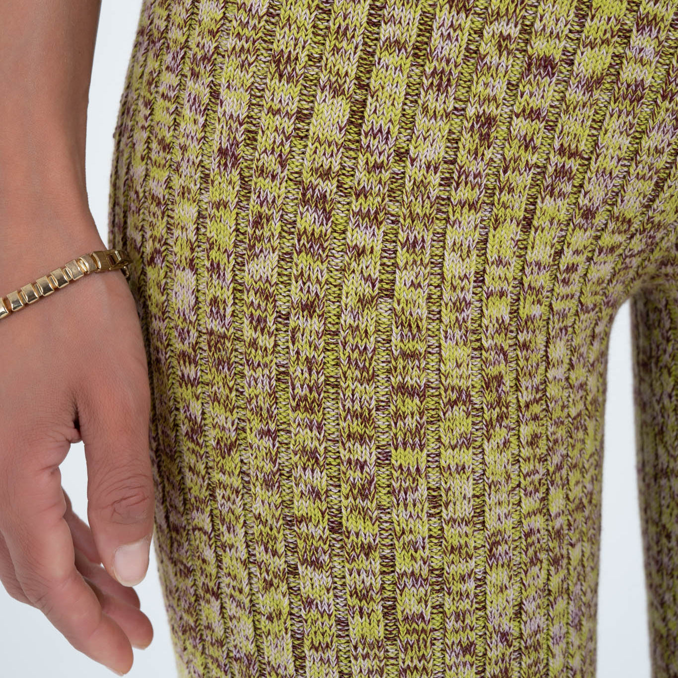 Rib Knit Pant in Avo