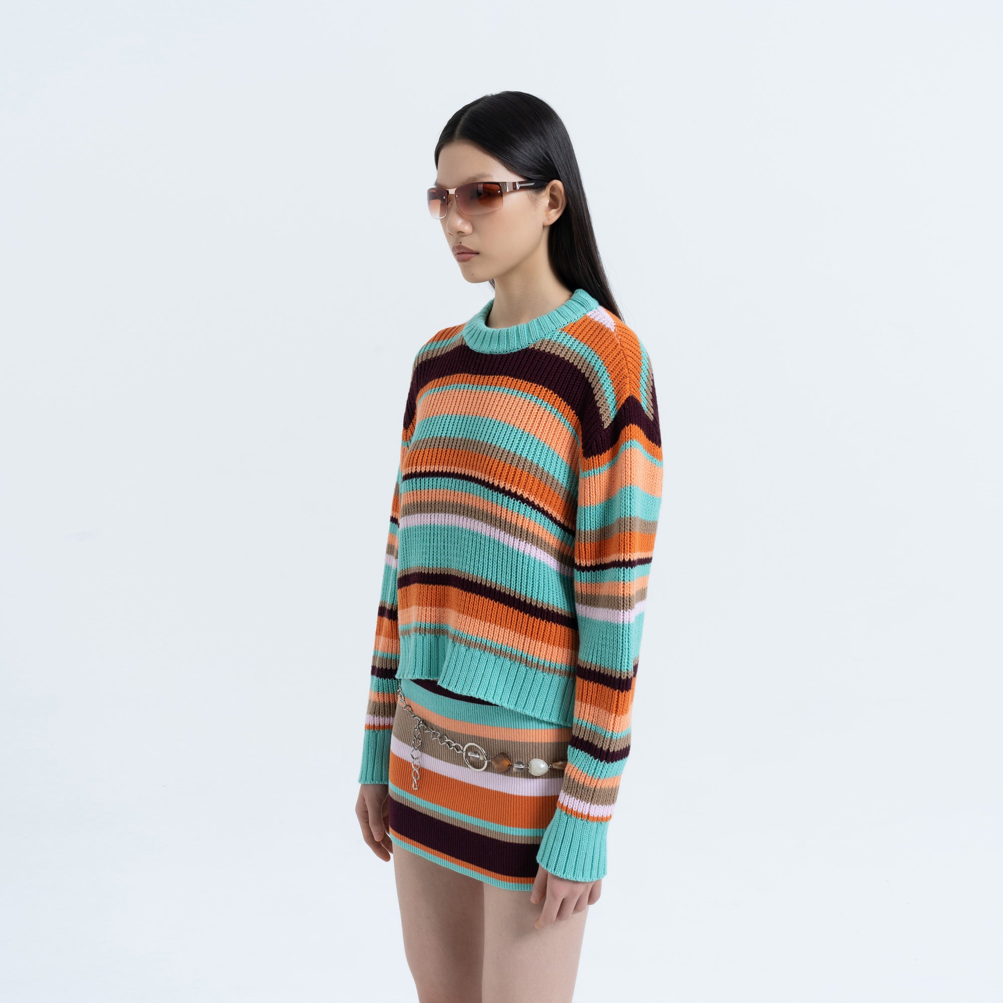 Stripe Standard Sweater in Multi