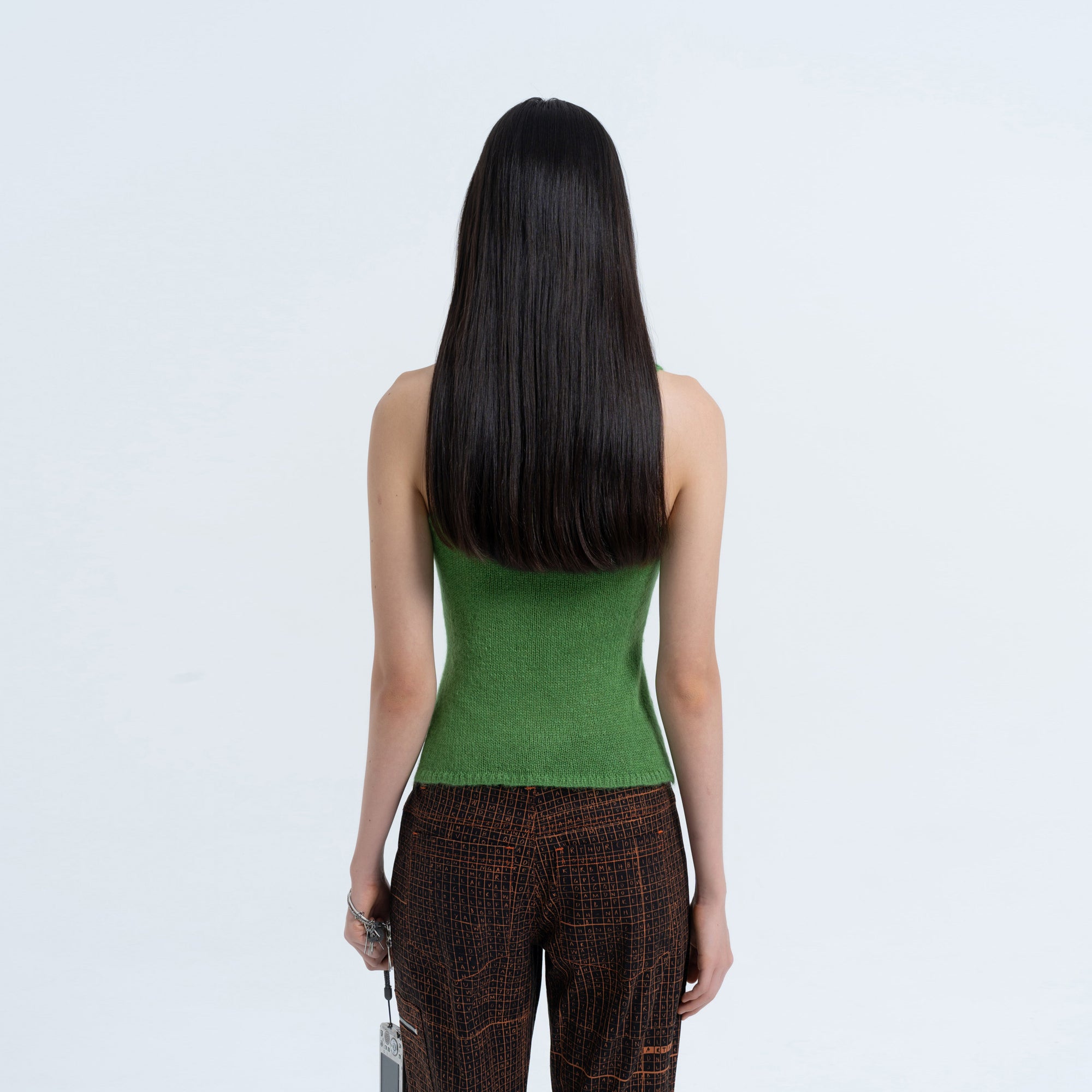 Mohair Racer Tank in Grass