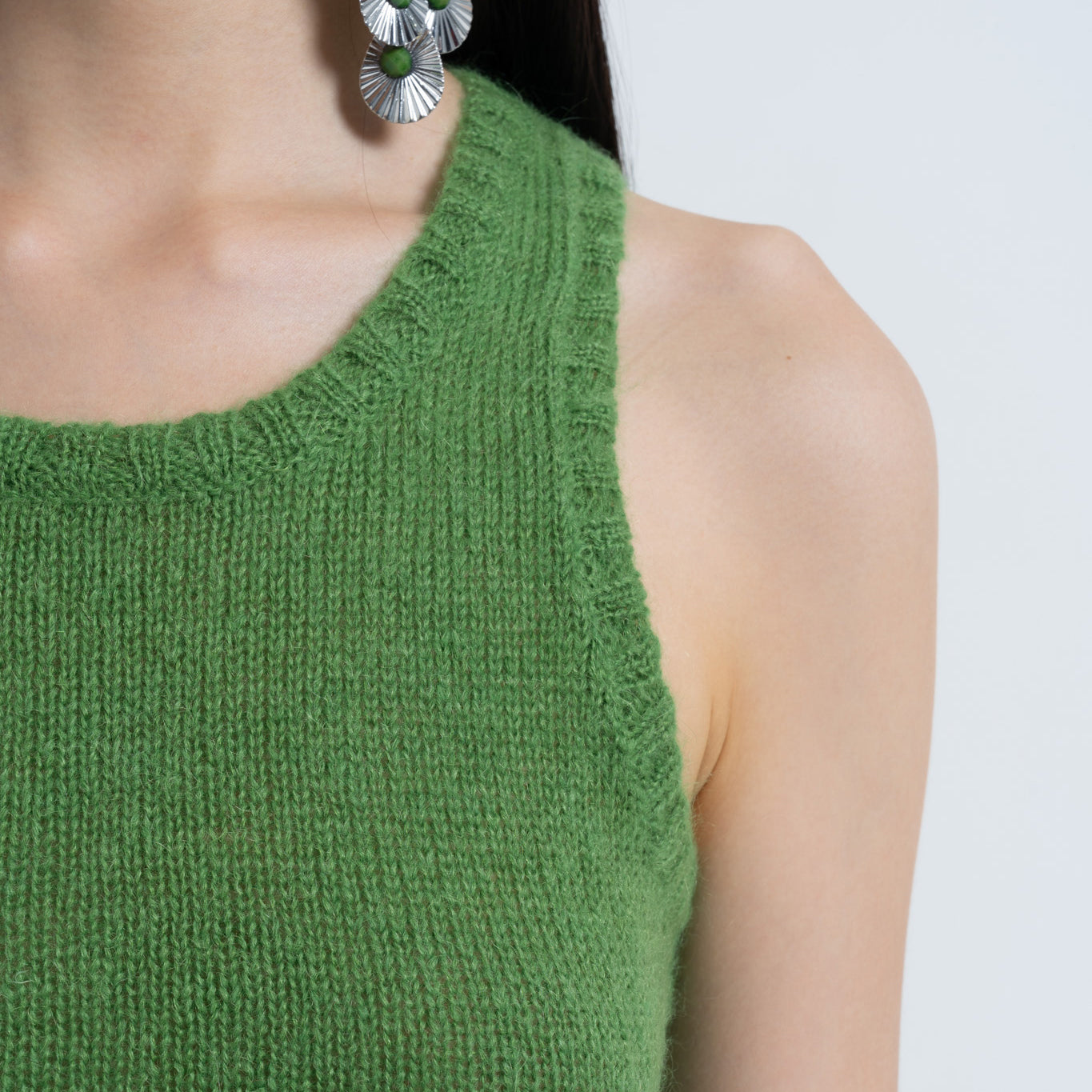 Mohair Racer Tank in Grass