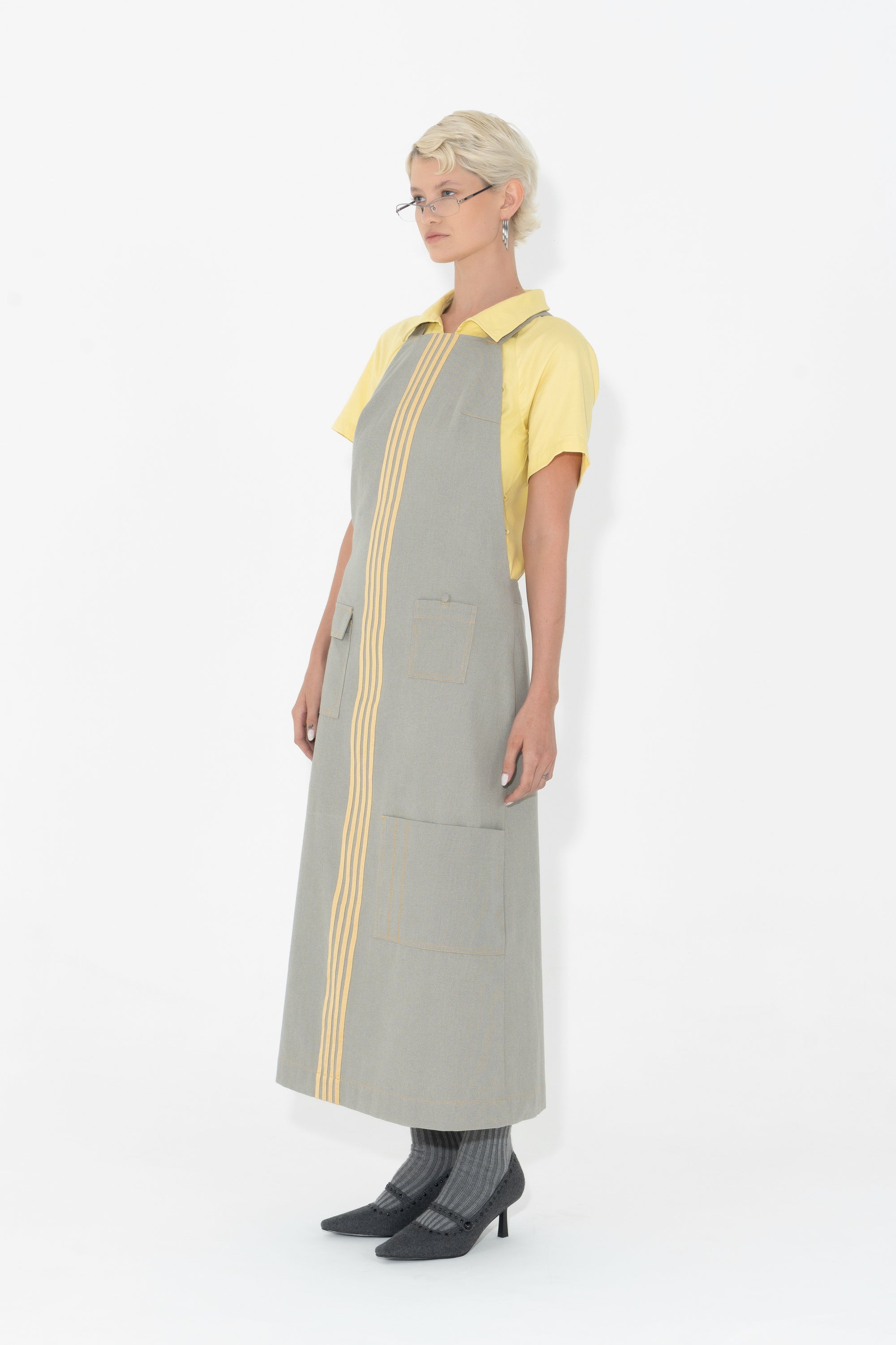 Arthur Apparel Mid-length Apron Dress