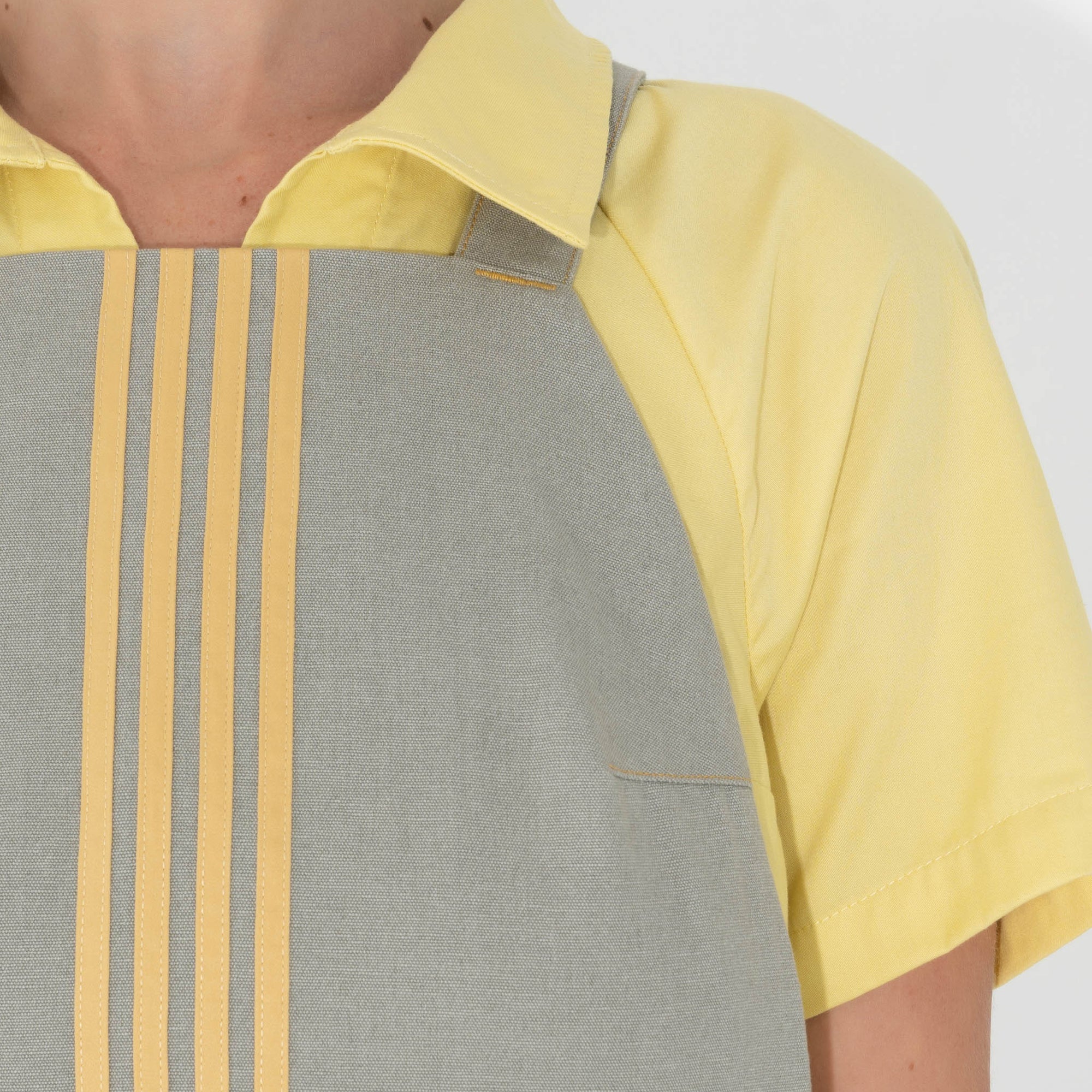 Speedy Apron Dress in Grey w/ Yellow