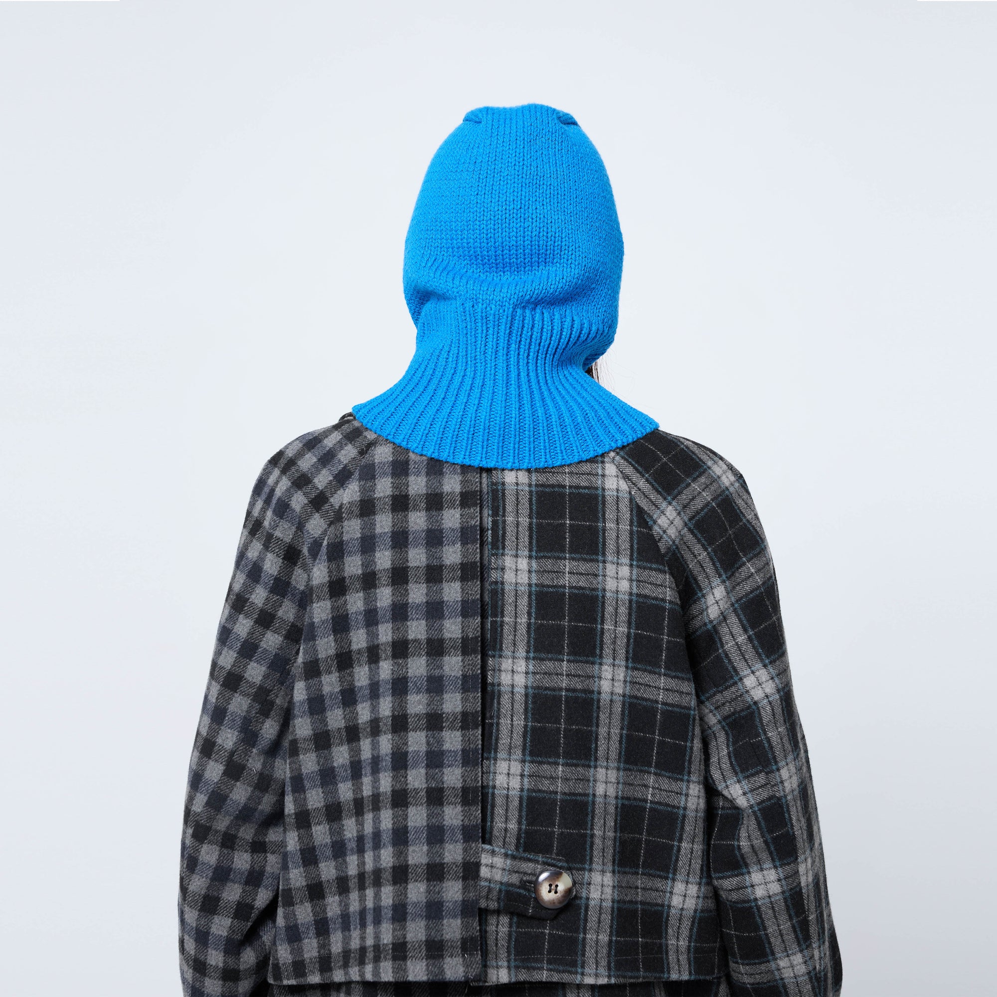 Arthur Apparel chunky wool blend knitted hood in royal blue
