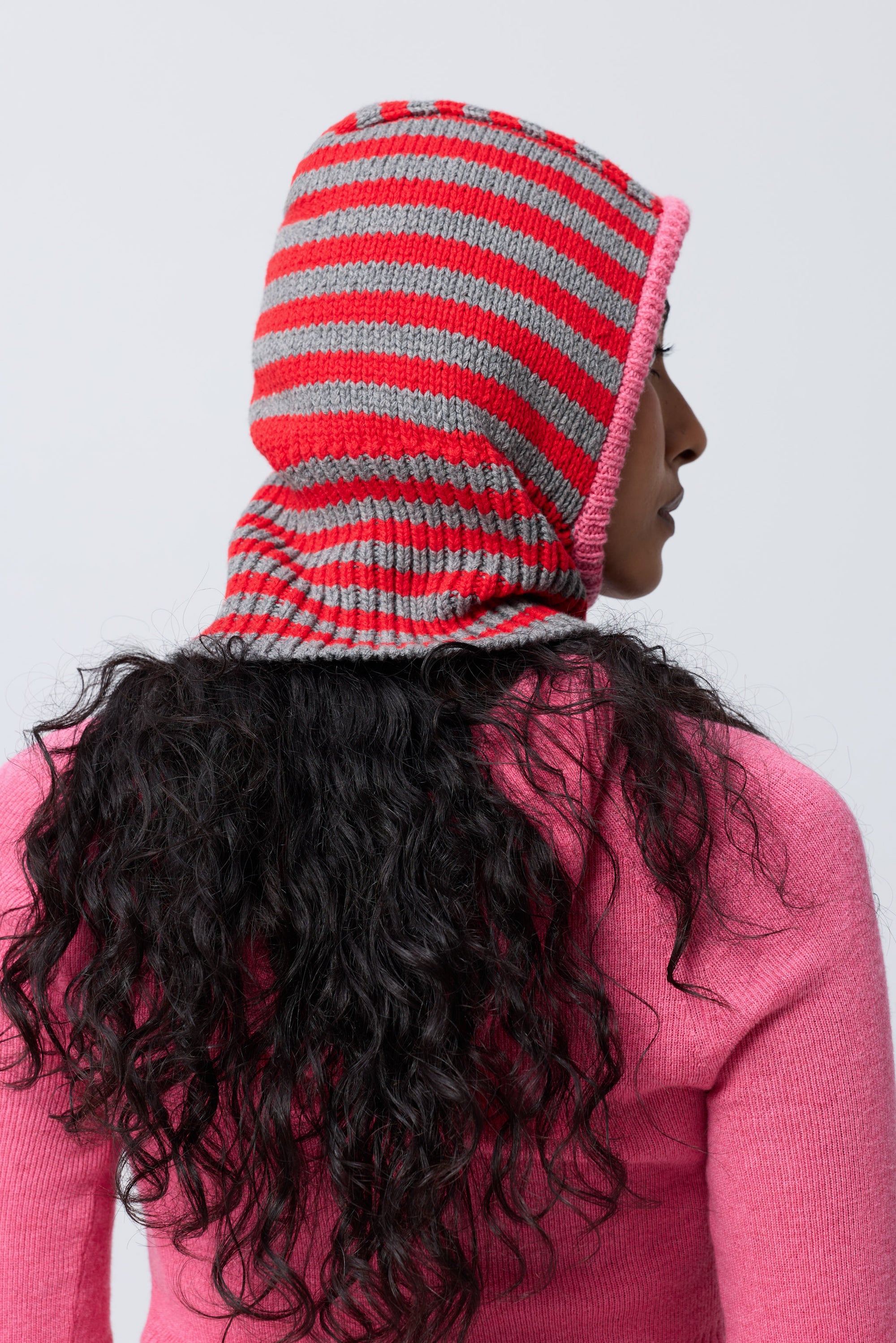 Mini Stripe Balaclava in Calibrate/Red