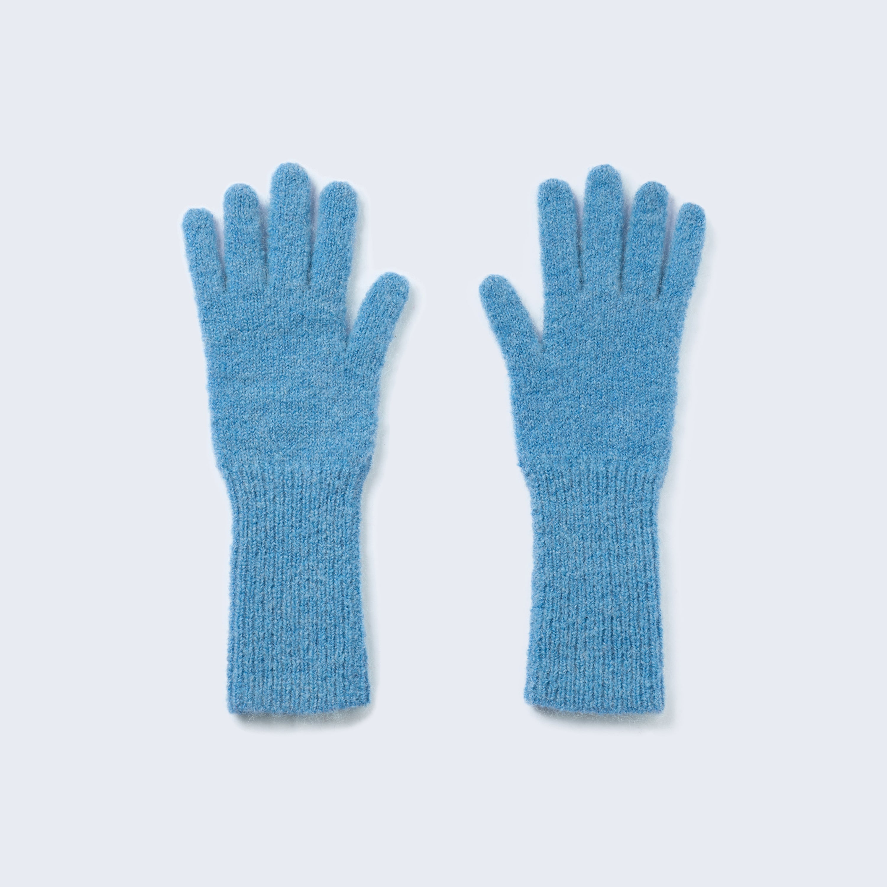 Arthur Apparel baby blue wooly knitted mittens