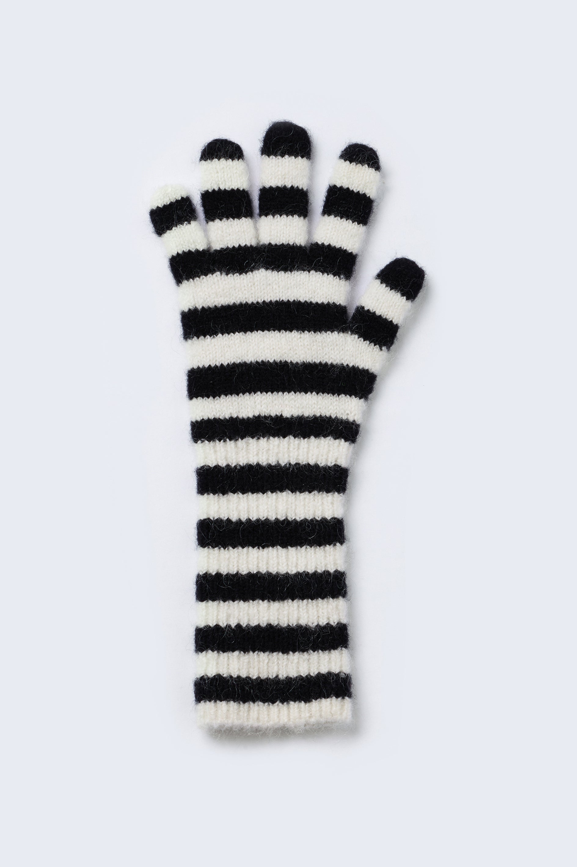 Mini Stripe Mittens in Mono