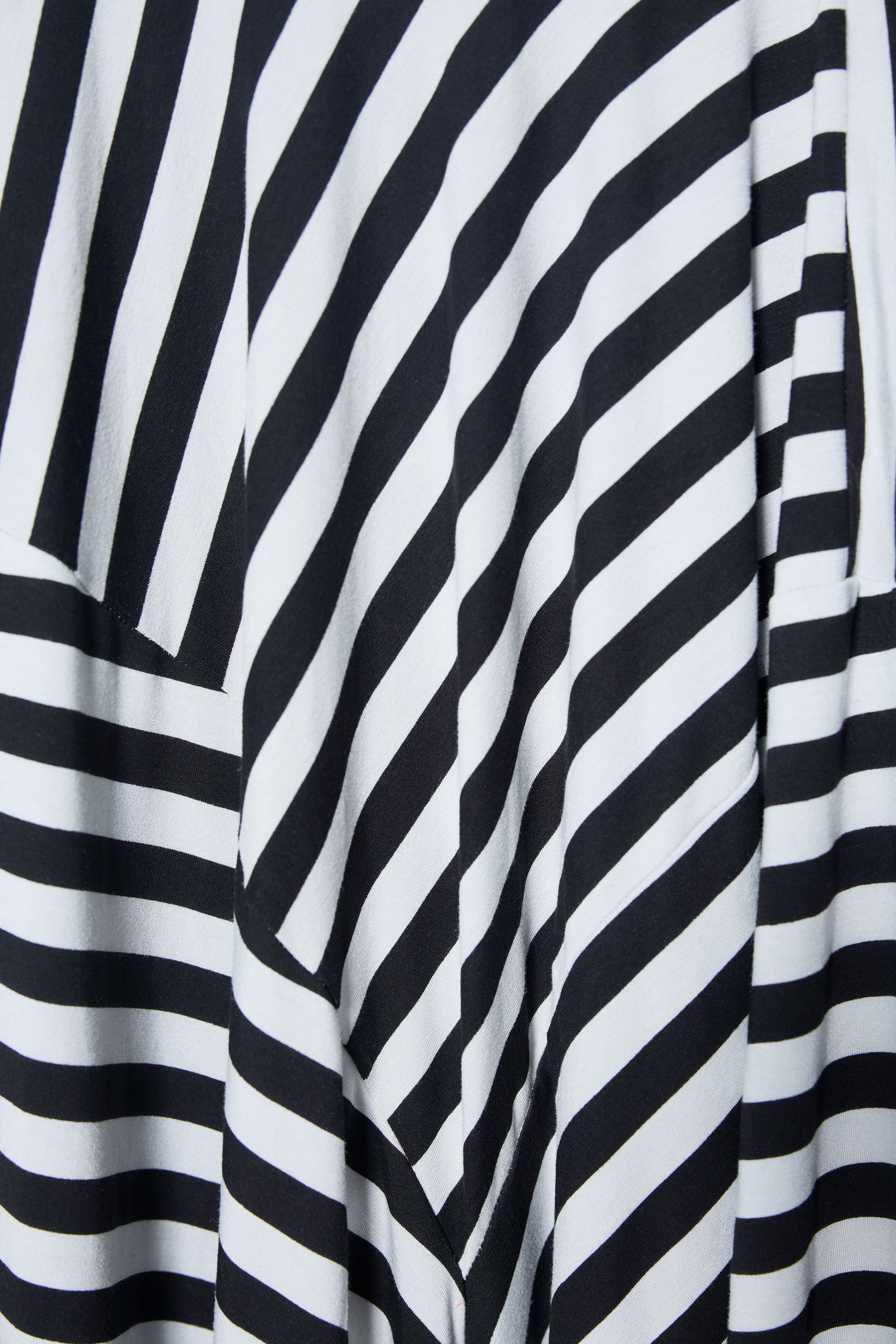 Arthur Apparel handkerchief skirt with bold stripe print