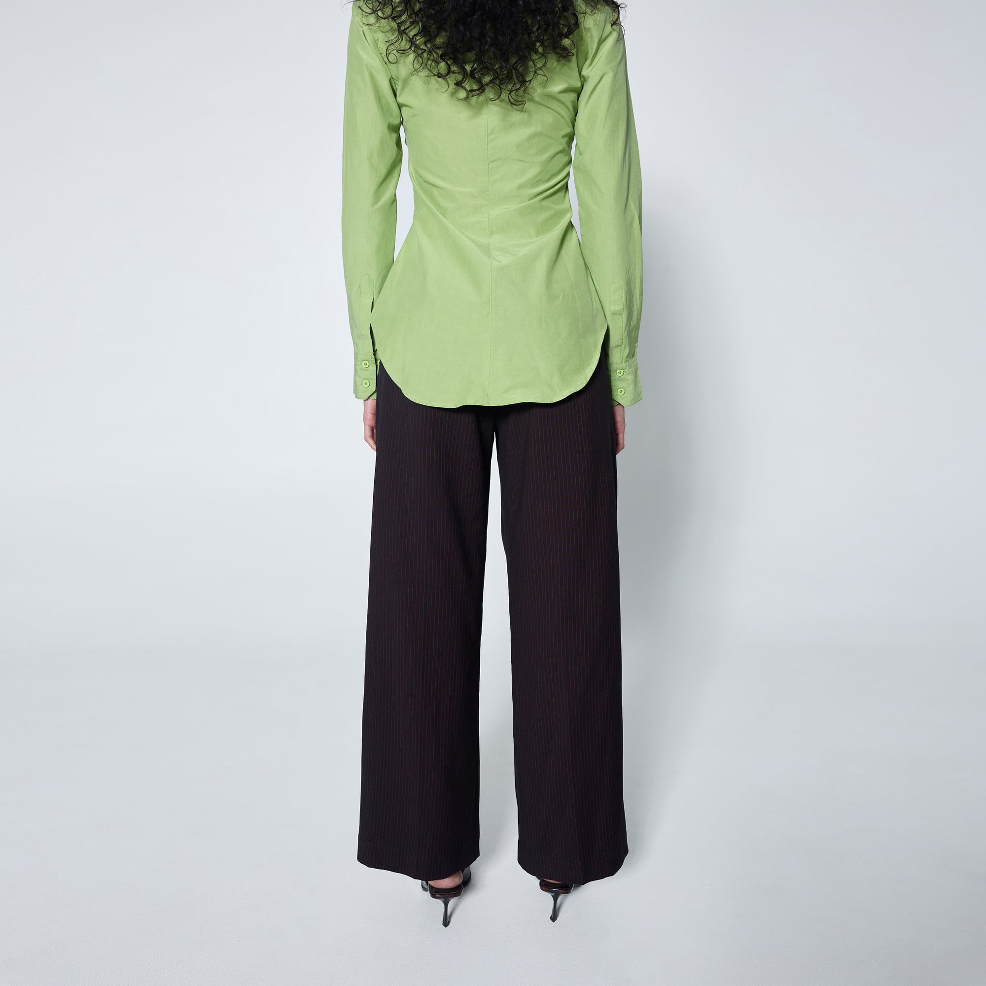 Arthur Apparel oversized tailored suit pant in black and red pinstripe