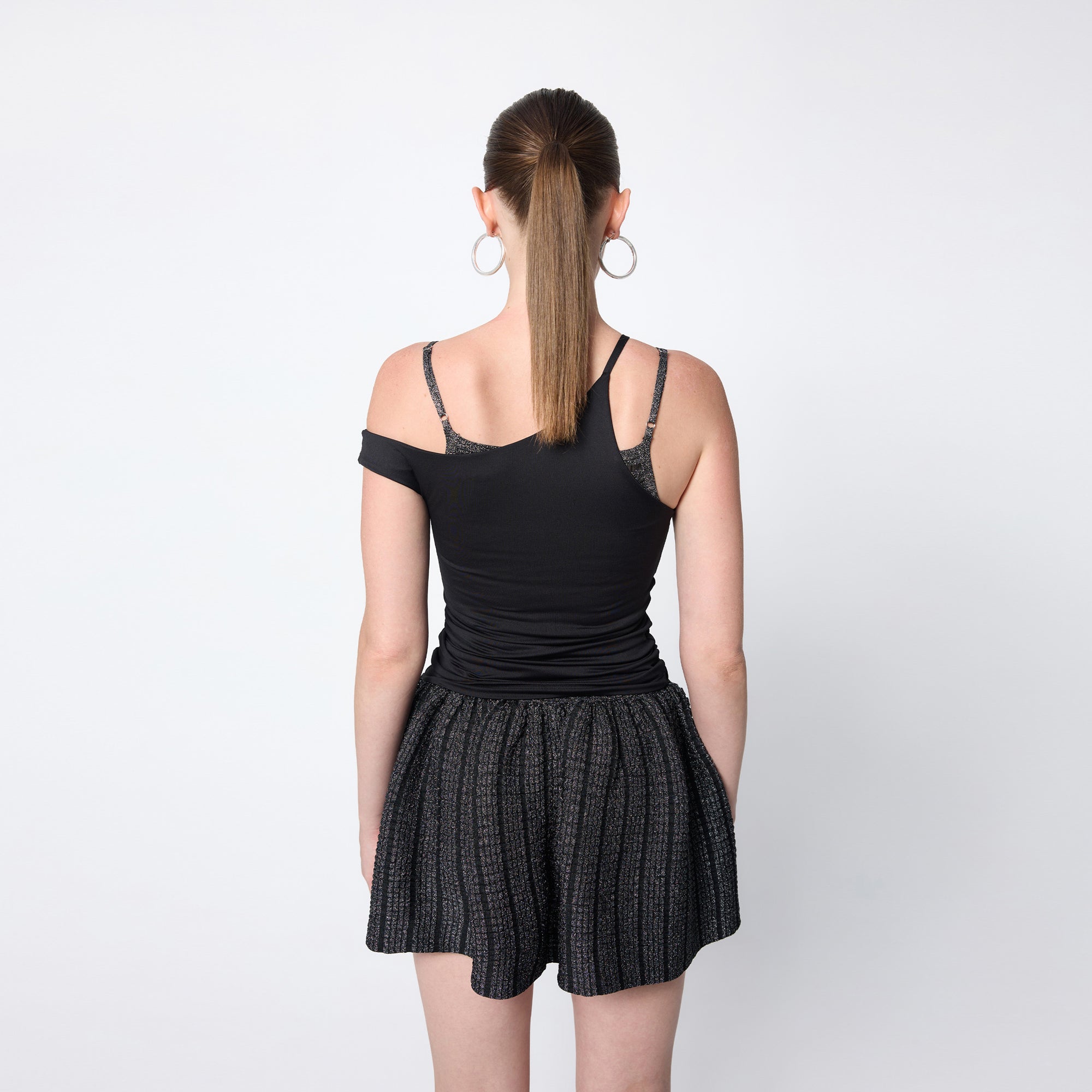 Asymmetric Tank in Black