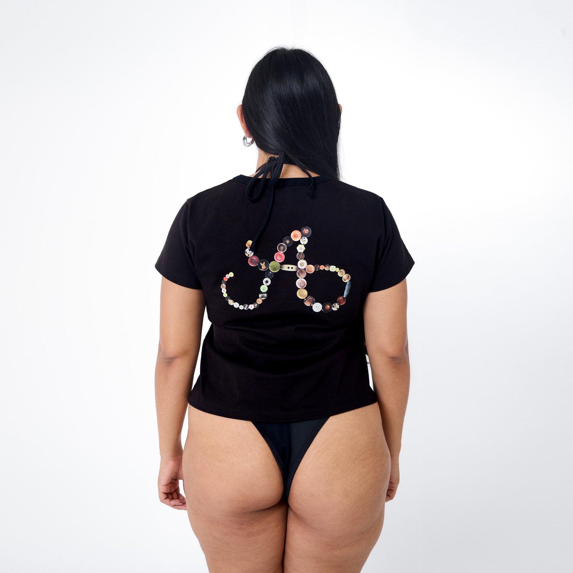 Arthur Apparel standard black tee with heart print